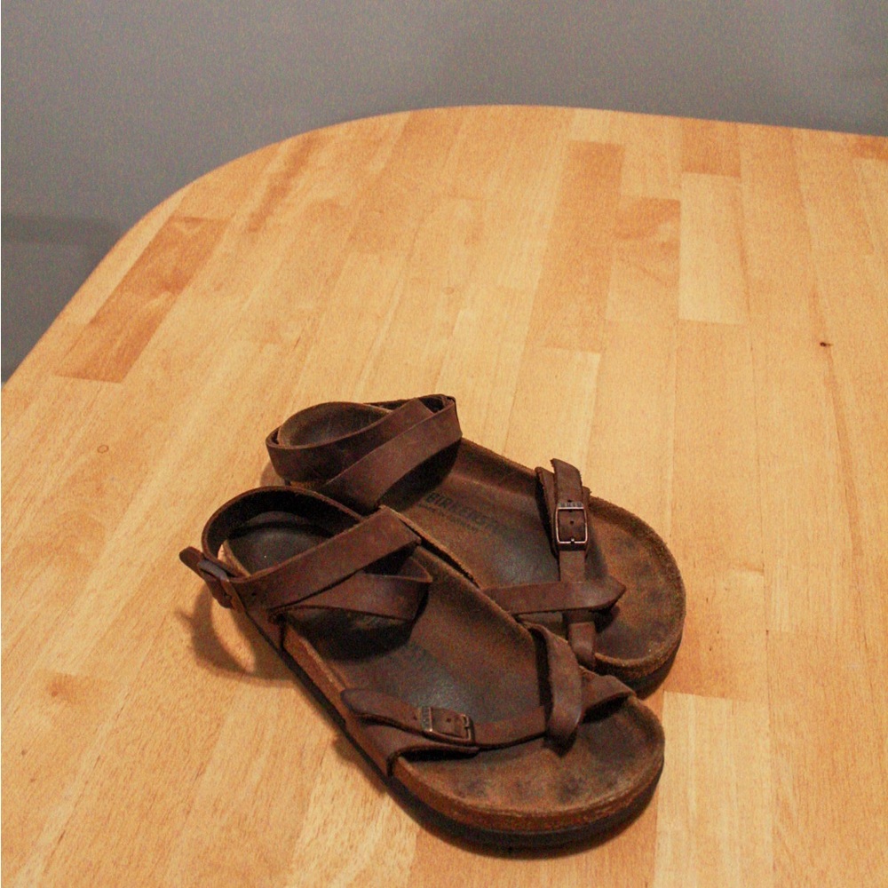 Brown Birkenstocks Sandals Yara Ankle Strap